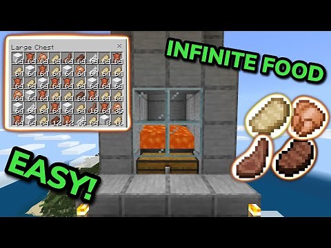 EASY 1.21 AUTOMATIC FOOD FARM TUTORIAL in Minecraft Bedrock (MCPE/Xbox/PS/Switch/PC)