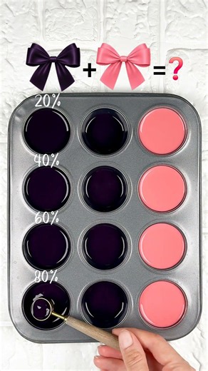 Dark Purple + Pink Color Mix| 4 Beautiful New Shades #colorpalette #colormixing #satisfying #shorts