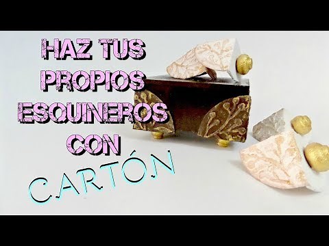 COMO HACER ESQUINEROS CON CARTÓN/ TUTORIAL/ CARTONAJE/ SÚPER FÁCIL