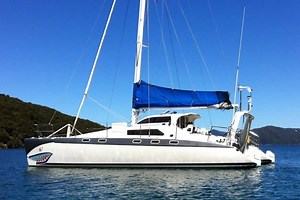 Just Listed- 2005 Farrier 13 Catamaran- NZ$450,000 Performance sailing catamaran designed by Ian Farrier, built by Aero Marine and launched approximately 2005. 2 X Yanmar 30 hp diesels (low hours) with sail drives, extensive sail wardrobe (hardly used). 3 x double cabins, 2 x toilets with showers. Leather upholstery in saloon, roomy galley. A large volume performance catamaran that is new to the market, genuine reason for sale. Includes sought after central Picton Marina berth. For more photos a