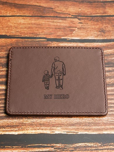 Personalized Laser-Engraved Cardholder for Father's Day