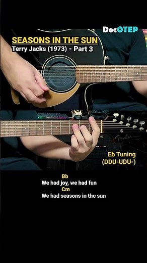 Seasons in the Sun - Terry Jacks (1973) Easy Guitar Chords Tutorial with Lyrics Part 3 SHORTS REELS