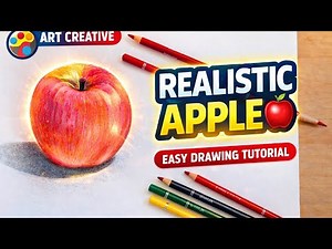 Simple Realistic Apple Sketch 🍎 | Beginner Friendly Art