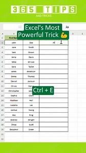 4.3K views · 30 reactions | CTRL + E #reelsfbviral #fbreels #reelsfb #exceltricks #reels #learnexcel #tipsandtricks #exceltips #tutorial | 365 Tips & Tricks | Facebook