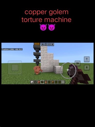 torcher copper golem. #minecraft