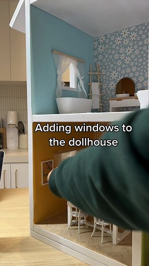 Dollhouse Window Installation: Before & After DIY Project