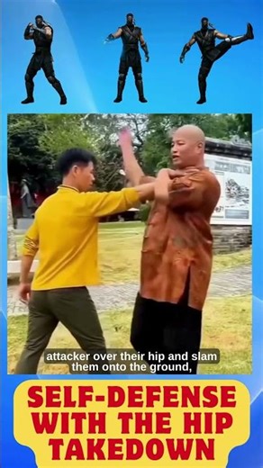 Self-defense with the Hip Takedown #Shorts #vothuat # Kungfu #mma #karate #jujitsu #selfdefense