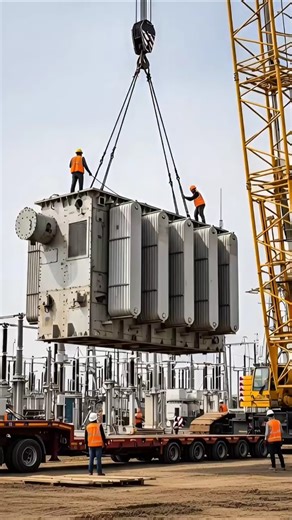 TRANSFORMER DROP! Crane Can't Hold the Weight! #TotalCollapse #fail #construction #engineering
