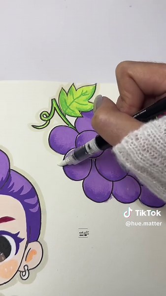 Easy Grapes Drawing Tutorial for Beginners