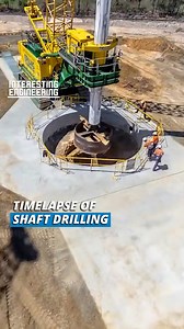 95K views · 638 reactions | This is about a process of large-diameter shaft drilling. After constructing the slab and pre-sink, the drilled shaft in the secant pile wall is put on a crane. | Interesting Engineering | Facebook