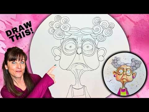Draw a SOOOOO Grumpy Granny 😂 (Easy Step-by-Step!)