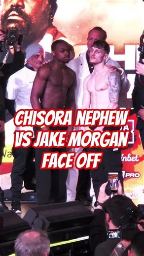 Chisora's Nephew vs Jake Morgan Face Off #derekchisora #chisorawilder #boxing #faceoff #weighin #ksi