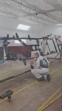 Art Morrison chassis in custom paint for our 1955 Chevy Nomad ProTouring build at MetalWorks.