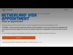 Netherland Visa Appointment VFS - Netherland Visit Visa Appointment Karachi