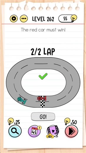 Brain Test Tricky Puzzles | Level 262 | The red car must win! #braintestsolution #level262 #solution