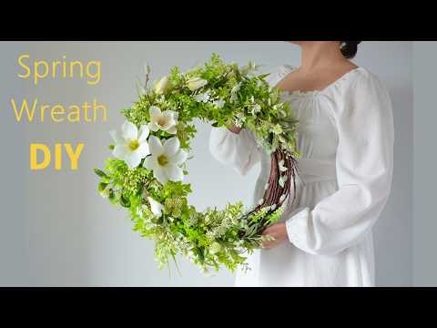 Spring Floral Wreath DIY / Spring Home Decor Idea