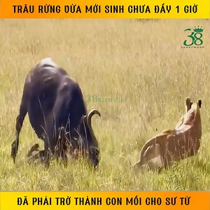 172K views · 1.9K reactions | Trâu rừng vừa mới sinh ra chưa đầy 1 giờ đã phải trở thành con mồi cho sư tử ©️ Nội dung được sản xuất bởi 38 Network #review #reviewdongvat #hoangda | Minh Tâm Review 38 | Facebook