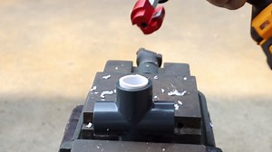 2 Wings PVC Pipe Reamer, Plastic PVC Pipe Fitting Saver Kit Fit into Standard 1/2" Drills 0.75inch Head Socket Saver Tool