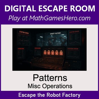 Number Patterns: Misc Operations | Digital Math Escape Room Game