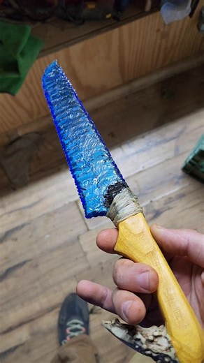 27K views · 1.1K reactions | Cobalt Blue Glass Knife #knife #flintknapping #survival #handmade #fyp | Josh O'Dell | Facebook