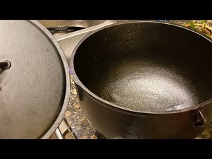 Seasoning a Large Cast Iron Pot