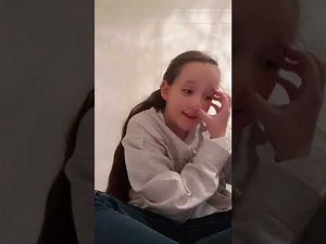 10 year old girl coughing and laughing while telling the story