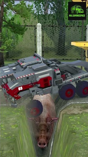 "Oil Trailer vs Giant Potholes! Towing an Autobot Through Extreme Road! 💪🚛💥" #mudrunner #spintires