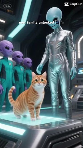 A cat gets adopted by aliens