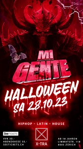 135 reactions · 20 shares | HALLOWEEN IM X-TRA ZÜRICH 28.10.2023 Open Format - Hiptop, Latin, Afro, 2000er, Amapiano, Dembow, House, Techno | X-TRA Haus der Musik | Facebook