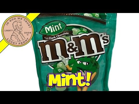 M&M's Mint Dark Chocolate Candies - Mars M&M's Candy Taste Test Series
