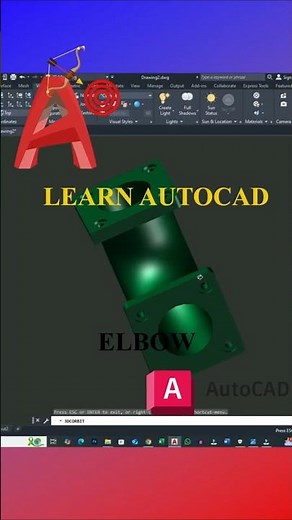AutoCad 3D beginners tutorials #autocad #shorts