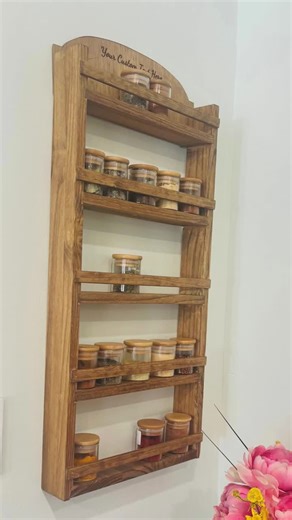 Personalized Wall-mounted 5-tier Spice Rack—large Kitchen Organizer for Spices & Storage, Great Housewarming Gift! Gift for Friends/family! - Etsy