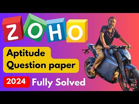 Zoho previous year aptitude questions - Part 1 - Fully solved