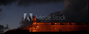 Twilight shot outside the walls of El Morro Fort at Old San Juan, Puerto Rico