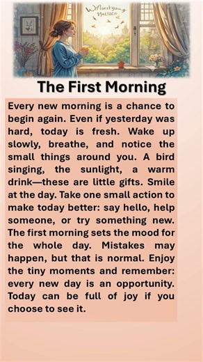 The First Moring “Start Today, Do Confidently Tomorrow!” #affirmations #selfgrowth #moring