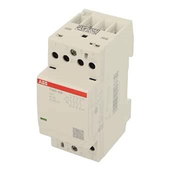 Amazon.com: 1SAE231111R0140 | ESB25-40N-01 24V AC/DC | CONTACTOR DE Instalación ABB 24V, 3 Fases, 25A, 220V CC, 400V CA, 40-450HZ : Industrial y Científico