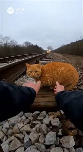 POV: A Cat on Railway Tracks