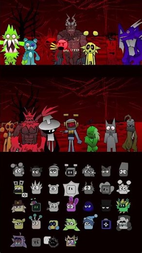 Red Mode Sprunkters 💢💯 #shorts #sprunki #incredibox #roblox #oc #funny #fypシ