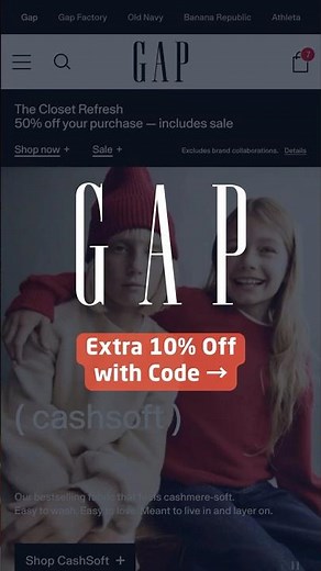Extra 10% Off GAP Coupon Code | Fall Savings 2025