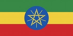 Ethiopia flag. Standard size. The official ratio. A rectangular flag....