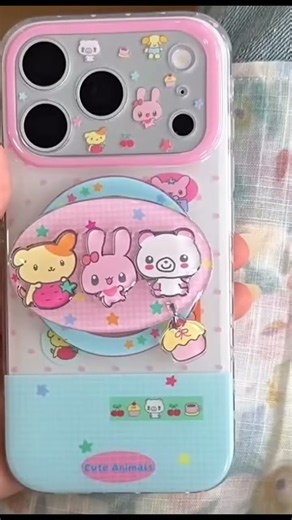 Cute Kawaii iPhone Case with Matching Phone Grip 🩷📱 #phonecase #case