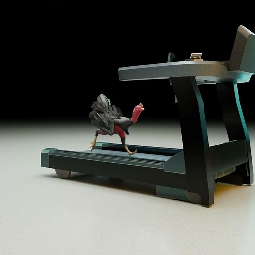 Chicken Runs on a Treadmill 🐔 | Run Cycle Animation