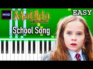 Roald Dahl's Matilda the Musical - School Song - Piano Tutorial [EASY]