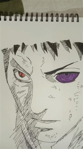 Obito manga style drawing #shorts