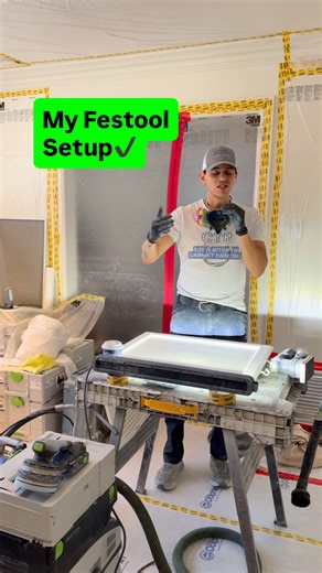 My Festool setup is the foundation to me working efficiently and effectively onsite for my 5-day kitchen cabinet spraying projects @festoolcanada #cabinetpainting #cabinetrefinishing #kitchenmakeover | Cabinet Trade Painting Inc.