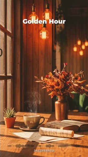 Afternoon Warm Jazz ☕ Golden Hour Cafe #Shorts #Jazz #JazzMusic