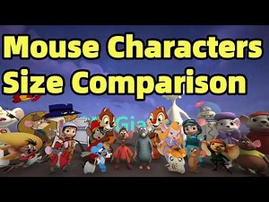 Cartoon Rodents Size Comparison | Smallest to Biggest Animated Mice