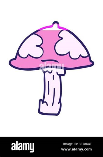 power up animation of cartoon doodle poisonous toadstool Stock Video Footage - Alamy