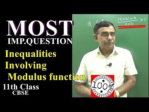 Class 11 Maths modulus inequalities,inequalities involving modulus function2019 Q6