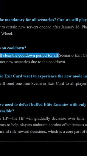 PSA Scenario Exit Card Cooldown Reset Confirmed! Lunar Oracle Update for #oncehuman #lunaroracle